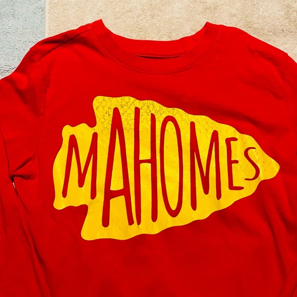 Boys youth cat & Jack Kansas City Chiefs Patrick Mahomes NFL LS Tee Size Medium - Picture 2 of 5